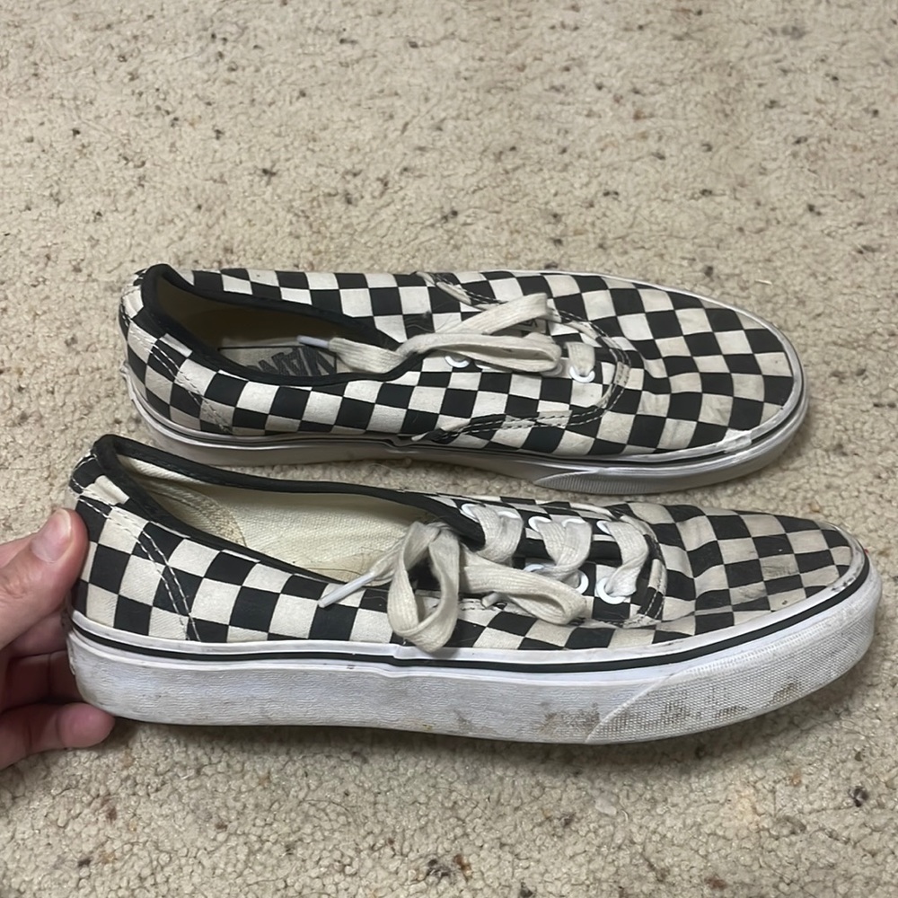 Checker print vans